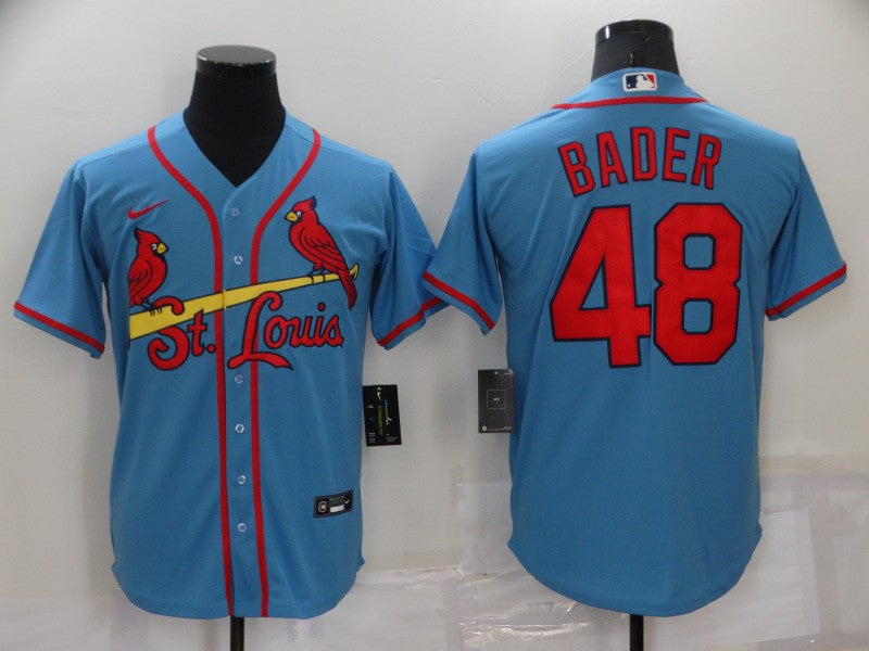 Men's St. Louis Cardinals Harrison Bader #48 Blue Baseball Jersey
